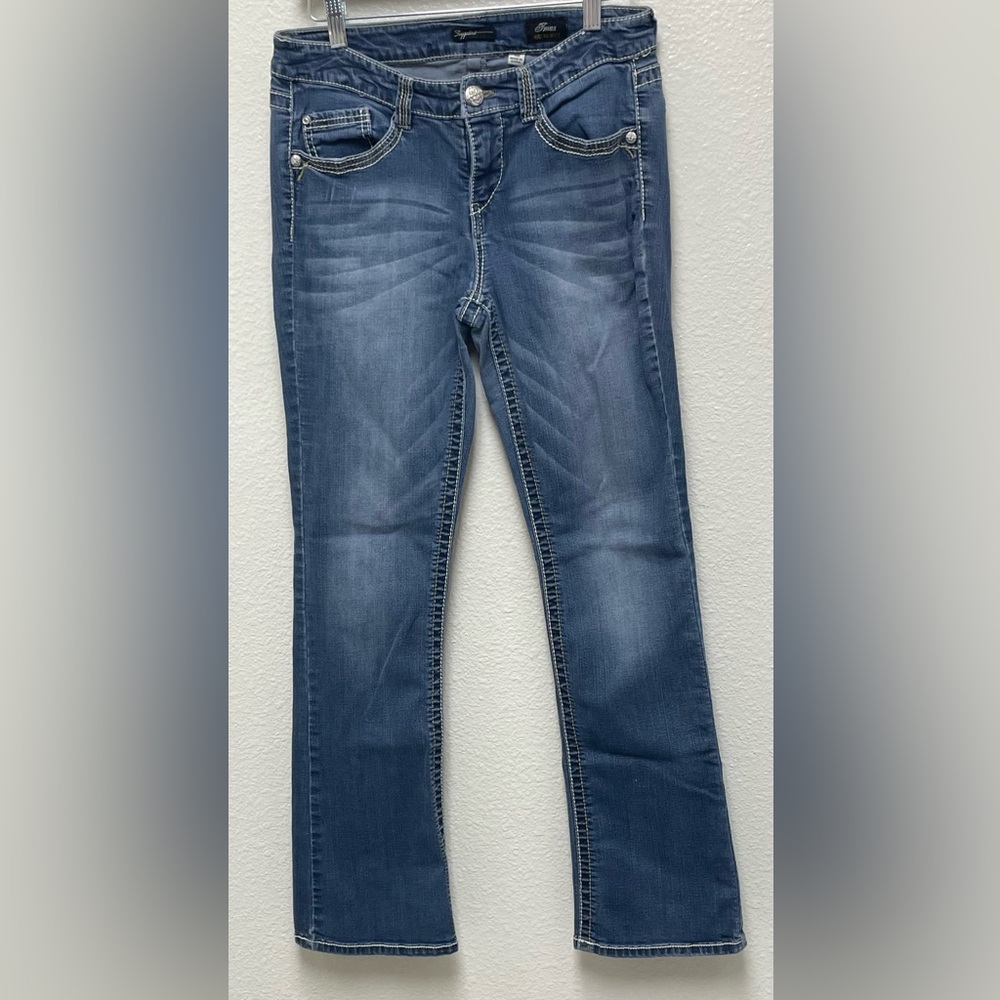 Iman Supplies Women’s Size 10 Modern Boot Cut Denim Western Style Blue Jeans